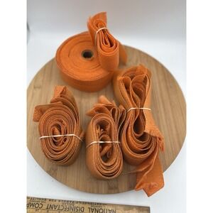 Vintage lawn chair‎ webbing Lot Plastic Frost King   Solid Orange 1960's Open